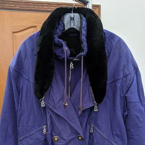 Bogner Purple Ski & Snow Jacket with Black Collar